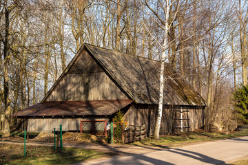 Fototapeta na wymiar Wieś Jagłowo nad Biebrzą, Biebrzański Park Narodowy. Podlasie, Polska