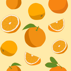 seamless repeating pattern of oranges