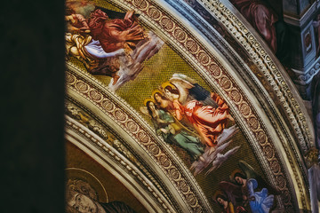 Détail du plafond de la cathédrale de la tour de Pise