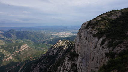 Fototapeta na wymiar A top down view of the city of Montserrat