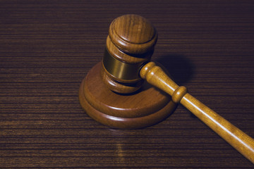 Judge's wooden gavel