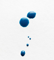 color drops on a white background