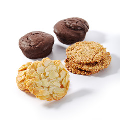 Chocolate Cupcakes, Almond Cookie and Sesame Cookies