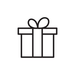gift icon in trendy flat design, gift box icon