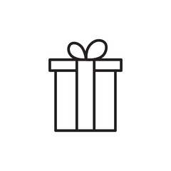 gift icon in trendy flat design, gift box icon