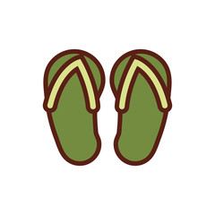 flips flops spa line and fill style