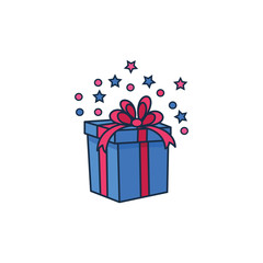 gift icon in trendy flat design, gift box icon