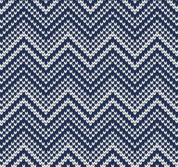 Knitted seamless monochrome chevron pattern