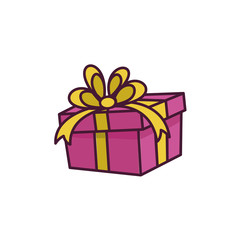 gift icon in trendy flat design, gift box icon
