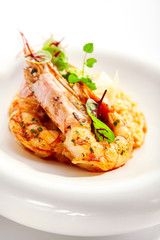 Risotto tom yam with argentinian shrimp