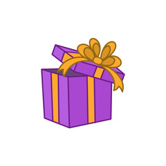 gift icon in trendy flat design, gift box icon