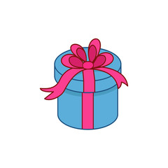gift icon in trendy flat design, gift box icon