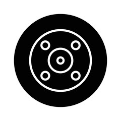 Mongol warrior simple icon shield