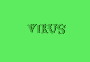 Virus text vector illustration