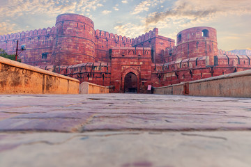 Agra Fort main entrance, India, no people