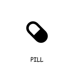 Pill flat vector icon