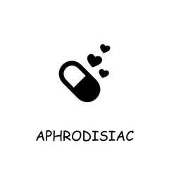 Aphrodisiac flat vector icon