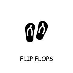 Flip flops flat vector icon