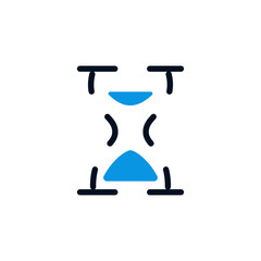 Hourglass icon simple black sand glass symbol vector
