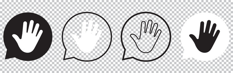 Fototapeta premium SYMBOLE STOP NOIR