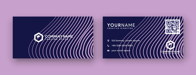 purple business card design, abstract purple business card design