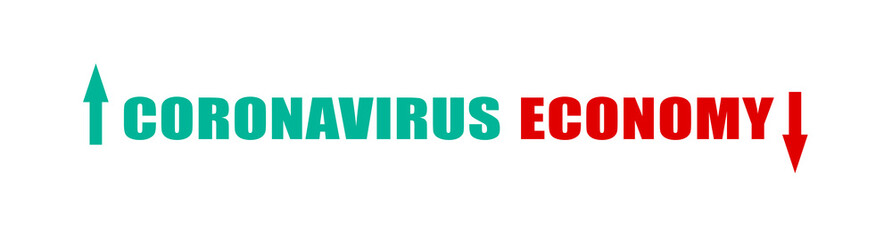 Coronavirus vs Economy Typographic Concept Design