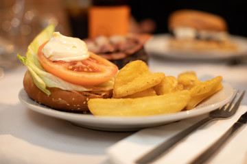 fastfood hamburger big meat