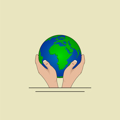 Hand bring the Earth