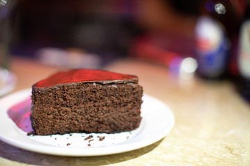 Fototapeta na wymiar Chocolate cake sweet