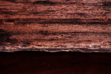 Old wood plank for rustic theme background design. Dark panel material for vintage backdrop.