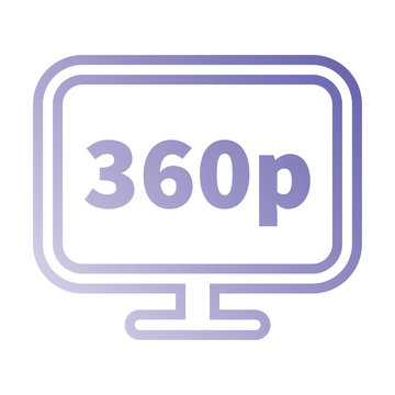360p resoluition Design icon. vector illustration