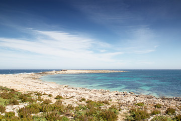 Seascape near Qawra Point Beach in Malta