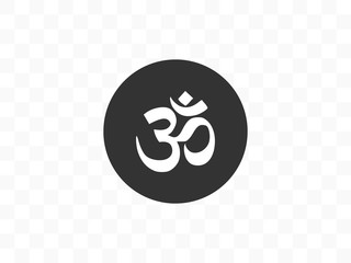 Obraz premium Aum om symbol. Vector illustration, flat design.