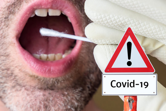 Warnschild Covid-19 Coronavirus Grippe
