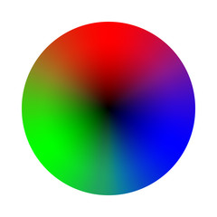 Color wheel palette. RGB, RYB, CYMK system. Color harmony. Vector Illustration.