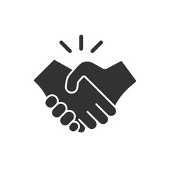 Business handshake / contract agreement flat vector icon for apps and websites