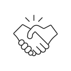 Business handshake / contract agreement flat vector icon for apps and websites