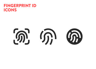 ID app icon. Fingerprint vector illustration