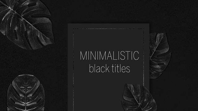 Minimalistic Black Titles