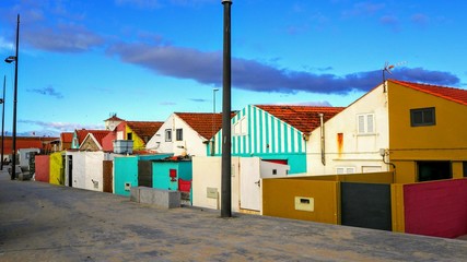 colorful houses on the beach