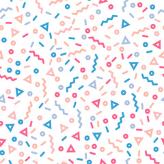 Ditsy geometric pattern in Memphis style. Small vector