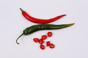 Red and Green Chili Peppers