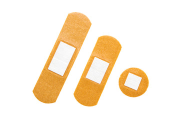 Medical plaster isolated on a white background