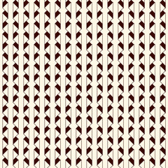 Fototapeta premium Seamless pattern with repeated mini triangles. Contemporary geometric print with origami forms. Vertical spiked lines