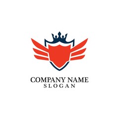 Shield, Wing and Crown for Business Logo Template Design Vector, Emblem, Design concept, Creative Symbol, Icon