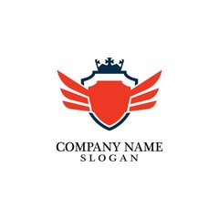 Shield, Wing and Crown for Business Logo Template Design Vector, Emblem, Design concept, Creative Symbol, Icon