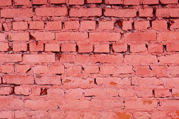 Obraz premium The background of the old red brick wall. Texture.