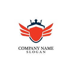 Shield, Wing and Crown for Business Logo Template Design Vector, Emblem, Design concept, Creative Symbol, Icon