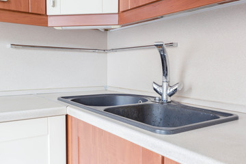 interior of the kitchen in a modern style