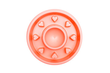 Pet bowl isolated on white